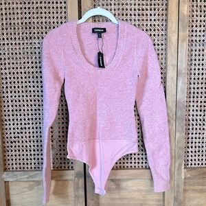 Scoop Neck Sweater Bodysuit (XS)
